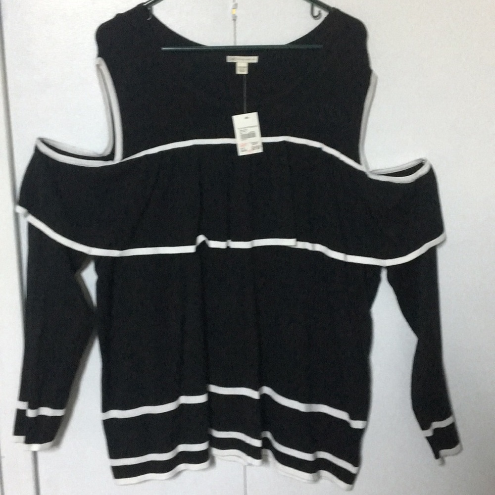 Cold shoulder sweater